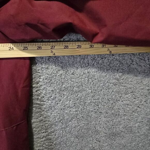 LEDUNTINO “Find Your Own Way” Red Faux Fur Hood Winter Coat Mens Sz XL Layering - Picture 13 of 16